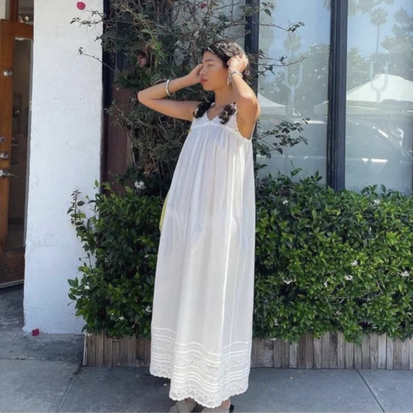 White Flowy Maxi Dresses
